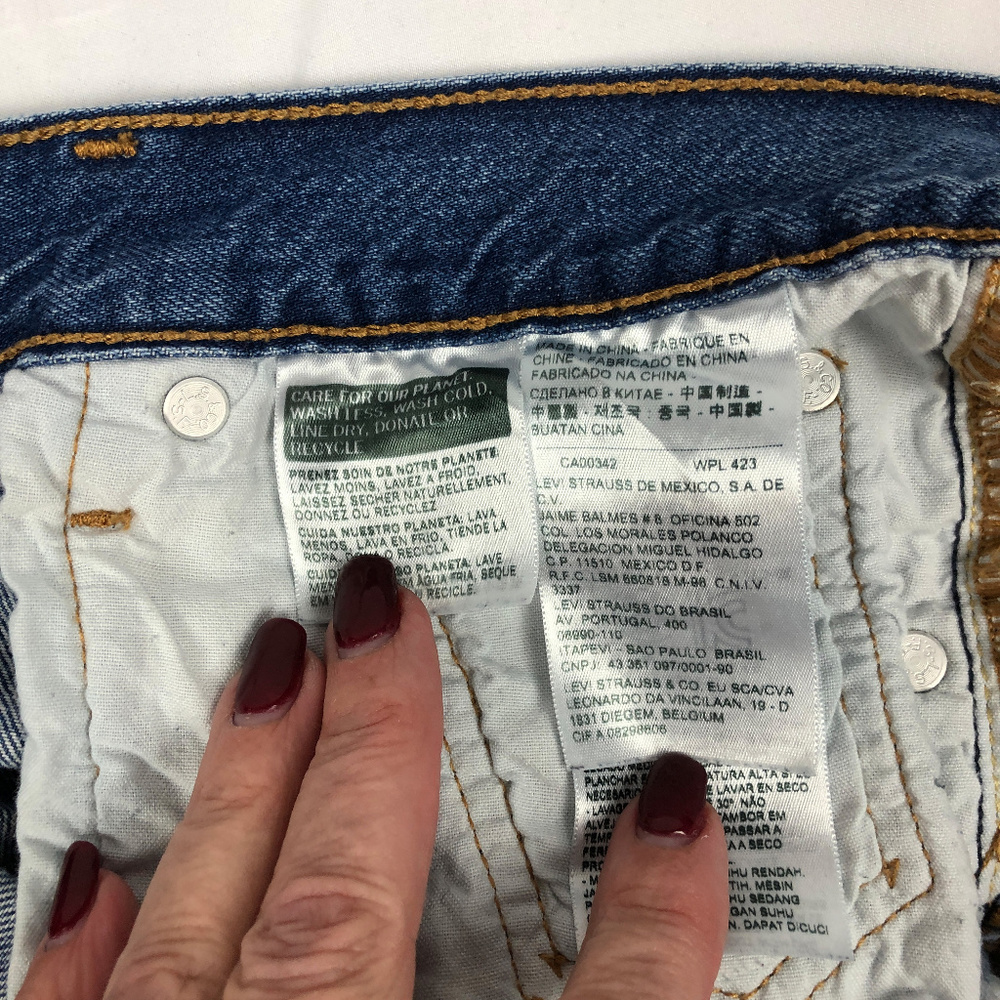 Levi's 501 Button Fly Straight Leg Jeans W - Picture 6 of 8